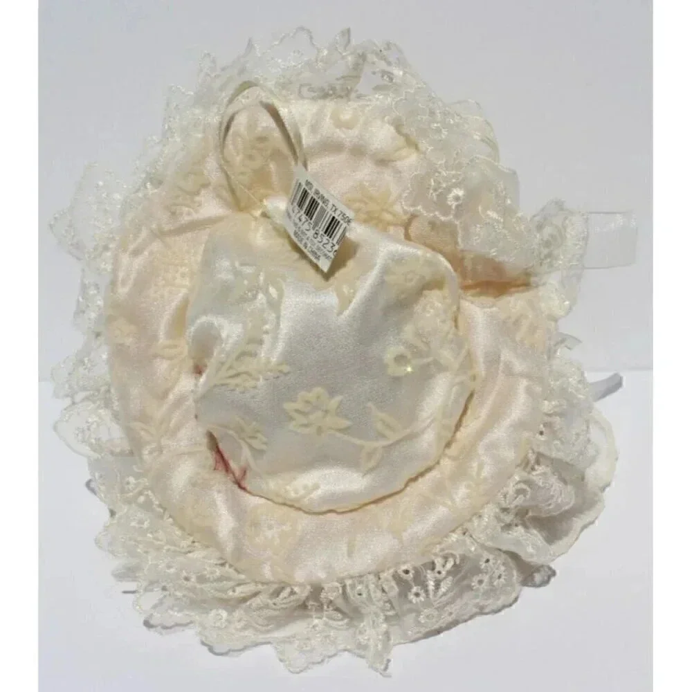 Vtg DanDee Porcelain Victorian Doll Head Holiday Christams Tree Ornament NOS